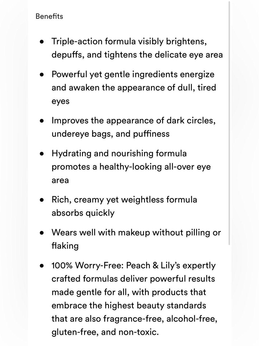 Peach & Lily Pure Radiance Brightening
Eye Cream KOREAN HERBAL EYE COMPLEX NIB - Picture 7 of 15